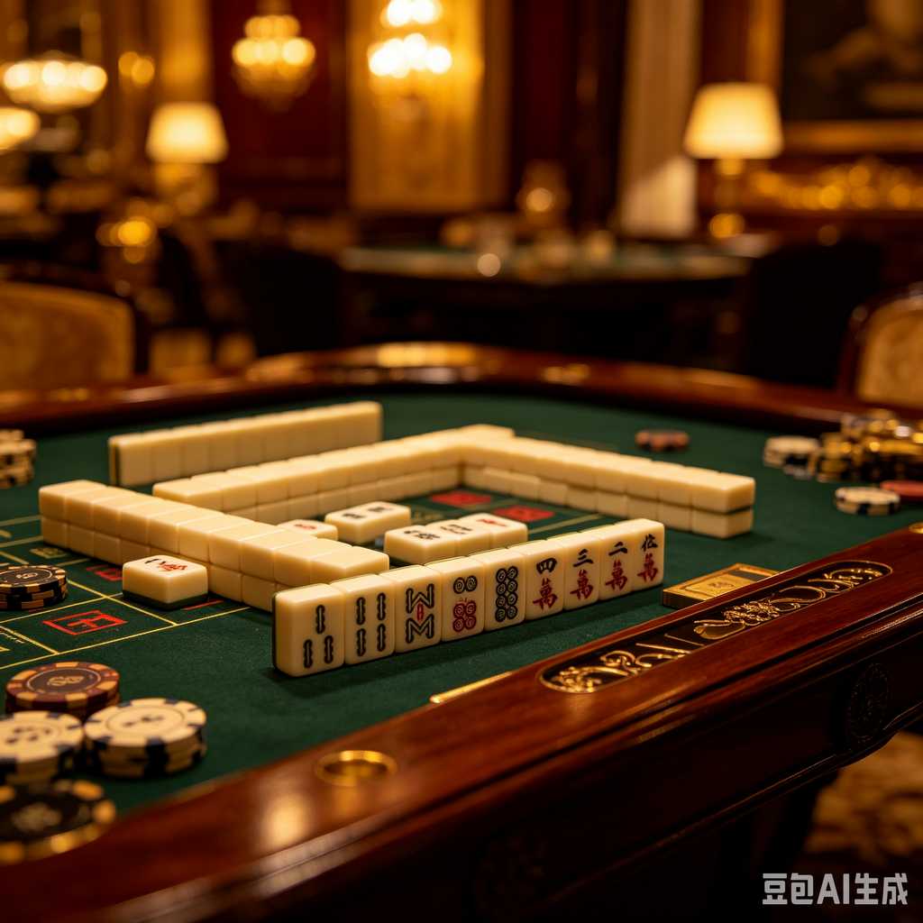 flat print mahjong set